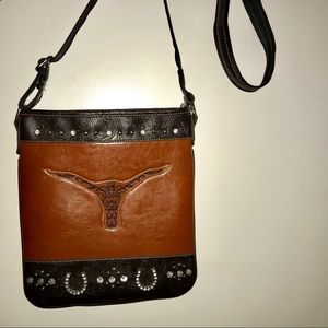 Longhorn burnt orange cross-body (NWOT)